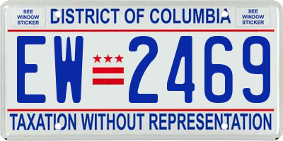 DC license plate EW2469