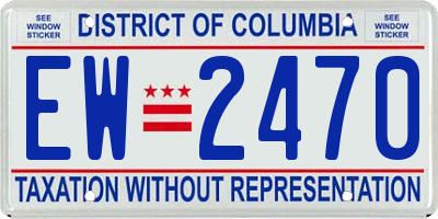 DC license plate EW2470