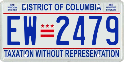 DC license plate EW2479