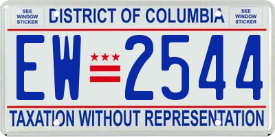 DC license plate EW2544