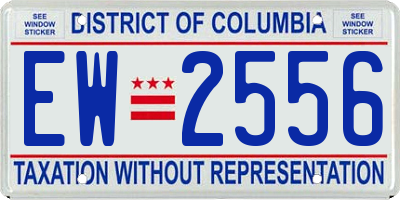 DC license plate EW2556