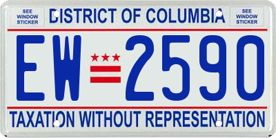 DC license plate EW2590