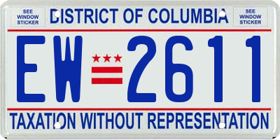 DC license plate EW2611