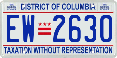 DC license plate EW2630