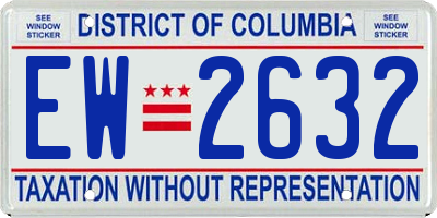 DC license plate EW2632