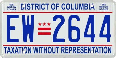 DC license plate EW2644