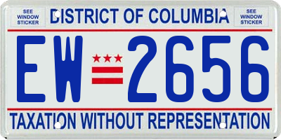 DC license plate EW2656