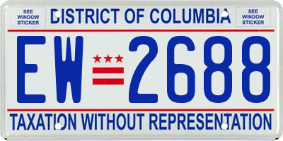 DC license plate EW2688