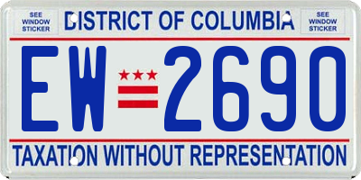DC license plate EW2690