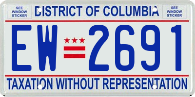 DC license plate EW2691