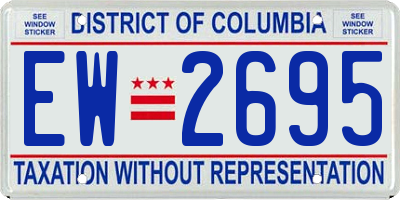 DC license plate EW2695