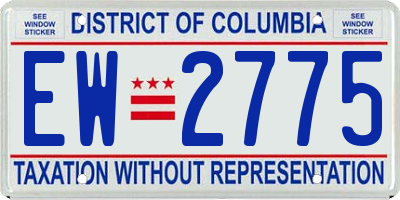 DC license plate EW2775