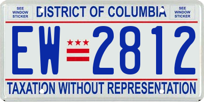 DC license plate EW2812