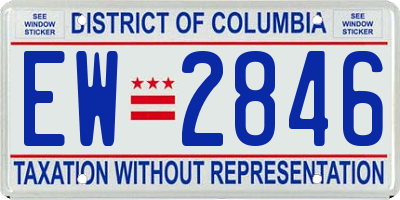 DC license plate EW2846