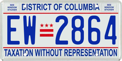 DC license plate EW2864