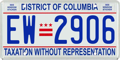 DC license plate EW2906