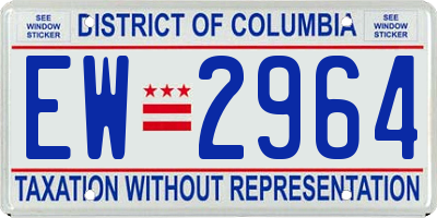 DC license plate EW2964