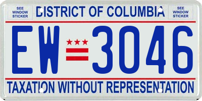 DC license plate EW3046
