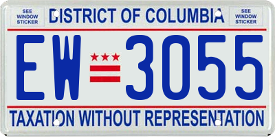 DC license plate EW3055