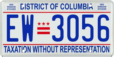 DC license plate EW3056