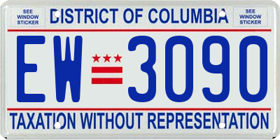 DC license plate EW3090