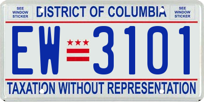DC license plate EW3101