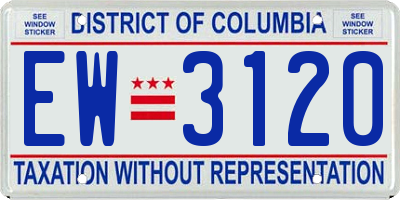 DC license plate EW3120
