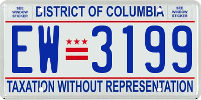 DC license plate EW3199