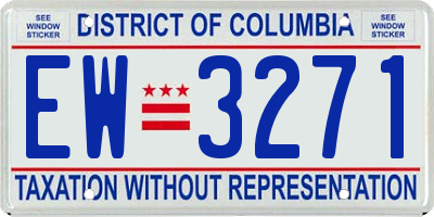 DC license plate EW3271