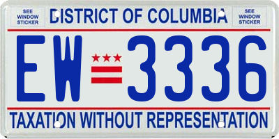 DC license plate EW3336