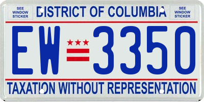 DC license plate EW3350