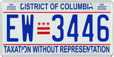 DC license plate EW3446