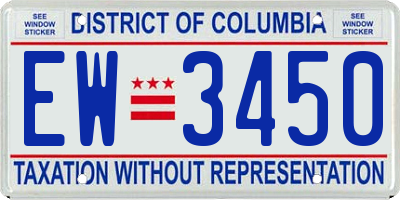 DC license plate EW3450