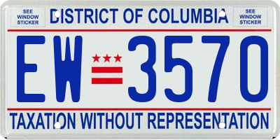 DC license plate EW3570