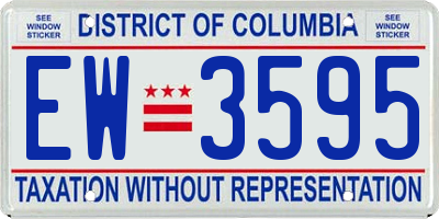 DC license plate EW3595