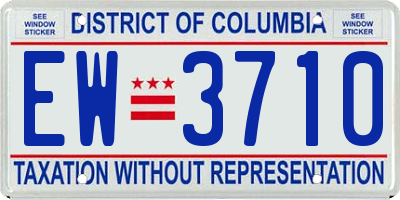 DC license plate EW3710