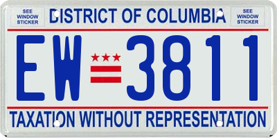 DC license plate EW3811