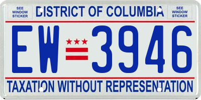 DC license plate EW3946