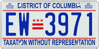 DC license plate EW3971