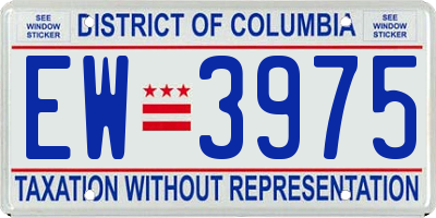 DC license plate EW3975