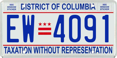 DC license plate EW4091
