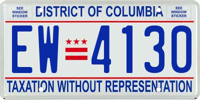 DC license plate EW4130