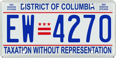 DC license plate EW4270