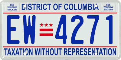 DC license plate EW4271