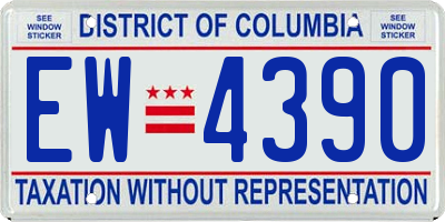 DC license plate EW4390