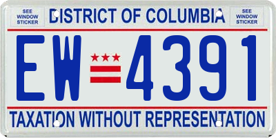 DC license plate EW4391