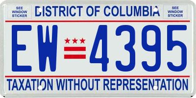 DC license plate EW4395