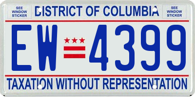 DC license plate EW4399