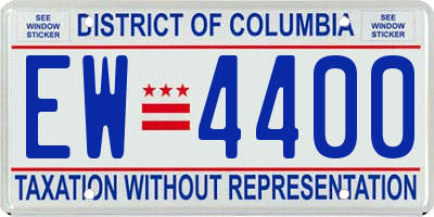 DC license plate EW4400