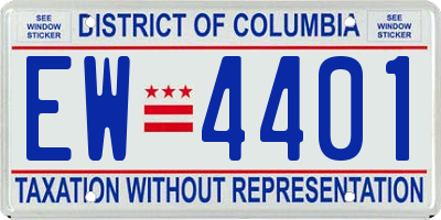 DC license plate EW4401